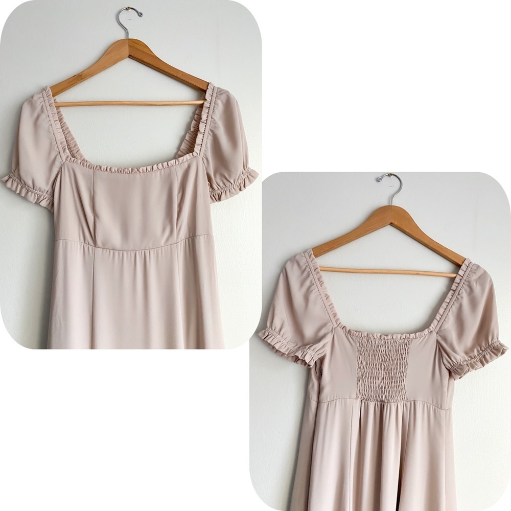 Show Me Your MuMu Brittany Maxi Dress Square Neck Blush Prom Bridesmaid Wedding - Picture 9 of 13